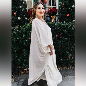 White velvet caftan